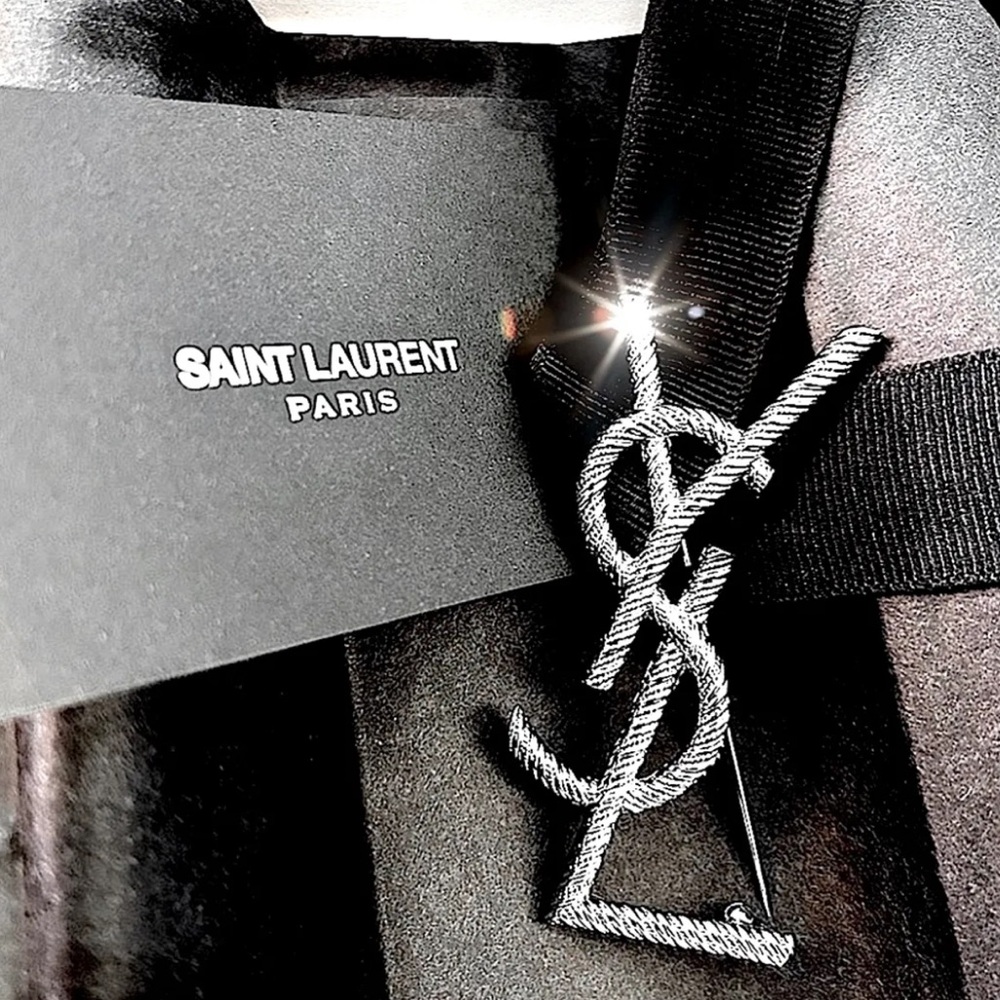 Authentic YSL Silver Brooch - Picture 2 of 14